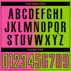 Custom Neon Green Pink-Black Sublimation Gradient Fashion Soccer Uniform Jersey photo 5