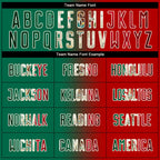 Custom Red Vintage Mexican Flag Kelly Green Black-Cream Sublimation Gradient Fashion Soccer Uniform Jersey photo 4