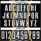Custom Gold White-Black Stripe Line Sublimation Soccer Uniform Jersey photo 5