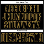 Custom Black Old Gold Splash Sublimation Soccer Uniform Jersey photo 5