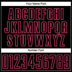 Custom Black Neon Pink Splash Sublimation Soccer Uniform Jersey photo 5