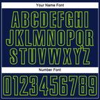 Custom Navy Neon Green Splash Sublimation Soccer Uniform Jersey photo 5