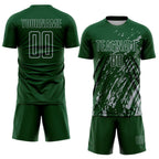 Custom Green Gray Splash Sublimation Soccer Uniform Jersey photo 2
