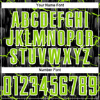 Custom Black Neon Green-White Lightning Sublimation Soccer Uniform Jersey photo 5