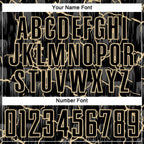 Custom Black Vegas Gold Lightning Sublimation Soccer Uniform Jersey photo 5