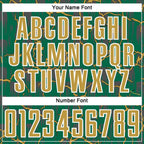 Custom Kelly Green Old Gold-White Lightning Sublimation Soccer Uniform Jersey photo 6