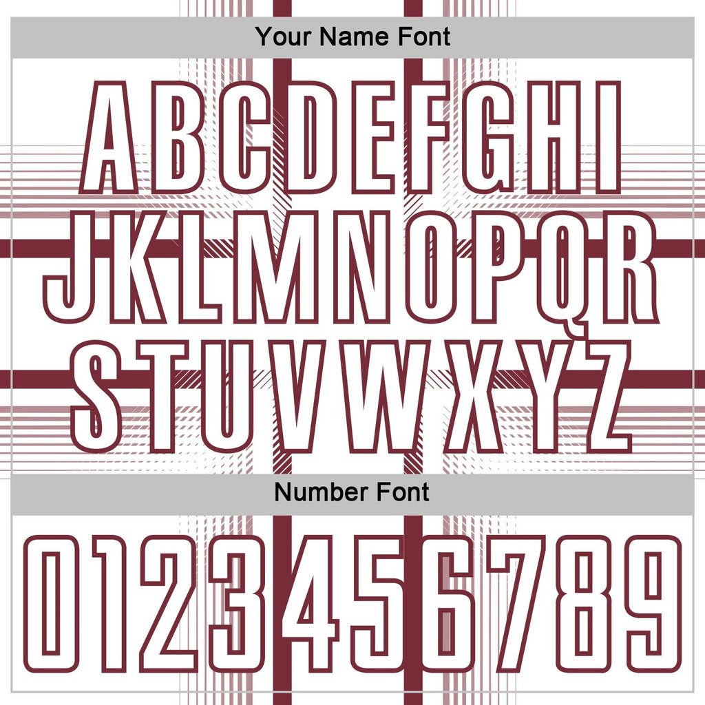 Custom White Burgundy Lines Sublimation Soccer Uniform Jersey photo 5