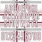 Custom White Burgundy Lines Sublimation Soccer Uniform Jersey photo 5