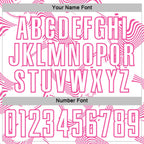 Custom White Pink Curve Lines Sports Sublimation Soccer Uniform Jersey photo 5