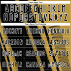Custom Old Gold Black-White Lines Sports Sublimation Soccer Uniform Jersey photo 4