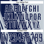 Custom Silver Navy-White Lines Sports Sublimation Soccer Uniform Jersey photo 5