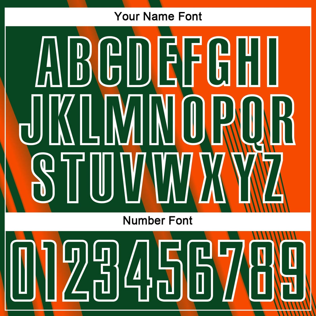 Custom Orange Green-White Lines Sports Sublimation Soccer Uniform Jersey photo 5