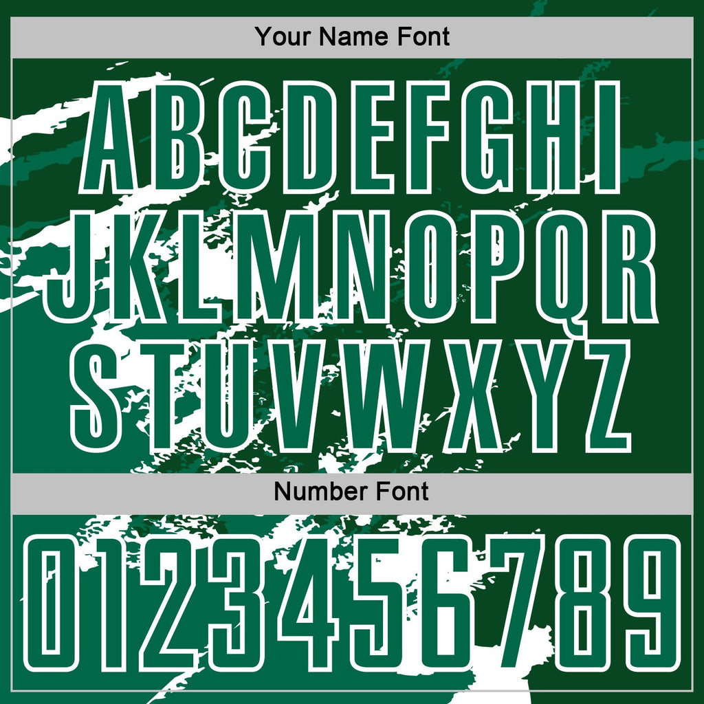 Custom Green Kelly Green-White Abstract Fragment Art Splash Sports Sublimation Soccer Uniform Jersey photo 5