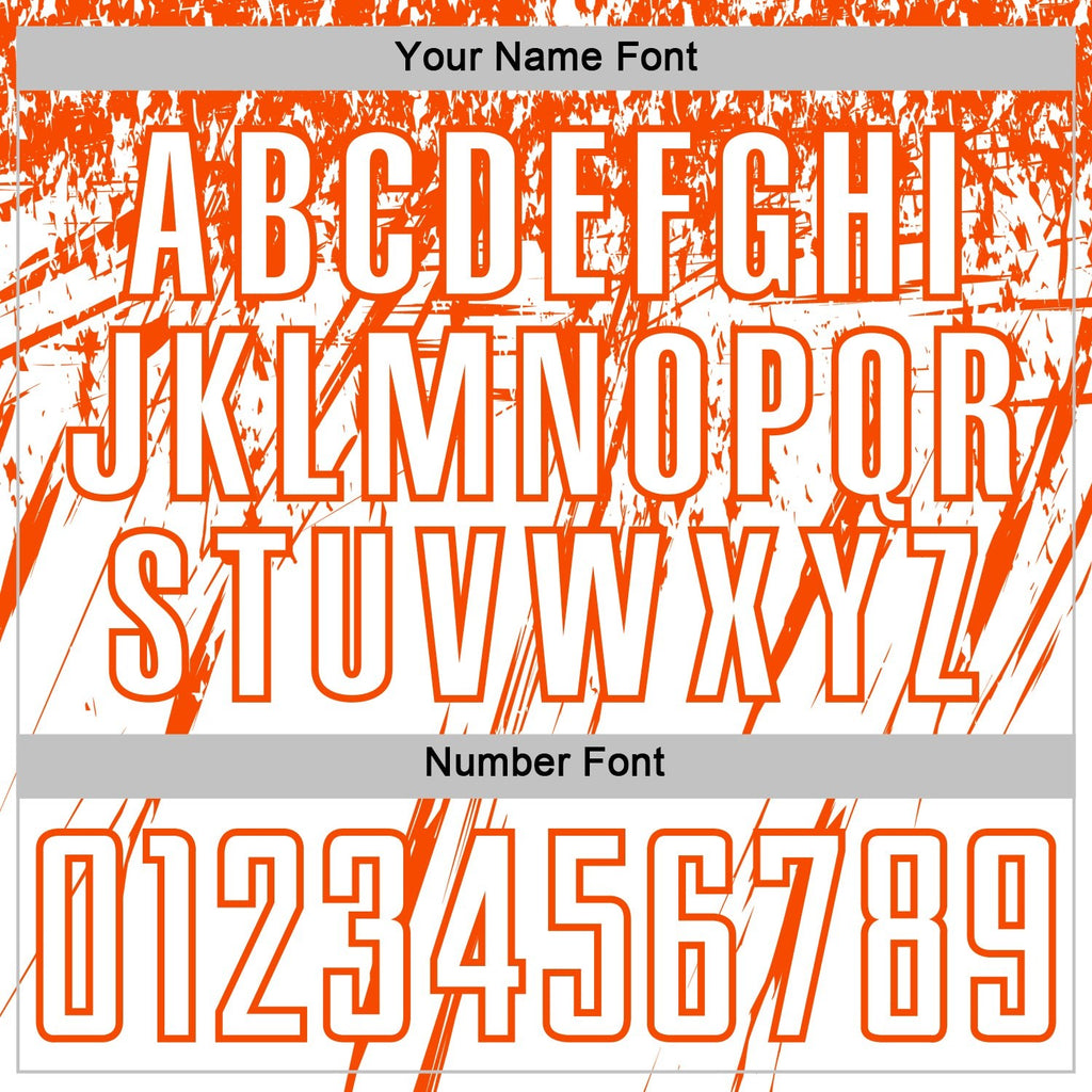 Custom White Orange Splash Sports Sublimation Soccer Uniform Jersey photo 5