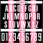 Custom Black White-Pink Stripes Sports Sublimation Soccer Uniform Jersey photo 5