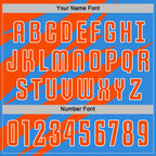Custom Orange Powder Blue-White Abstract Line Sports Sublimation Soccer Uniform Jersey photo 5