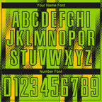 Custom Neon Green Black-Yellow Diagonal Stripe Sports Sublimation Soccer Uniform Jersey photo 5
