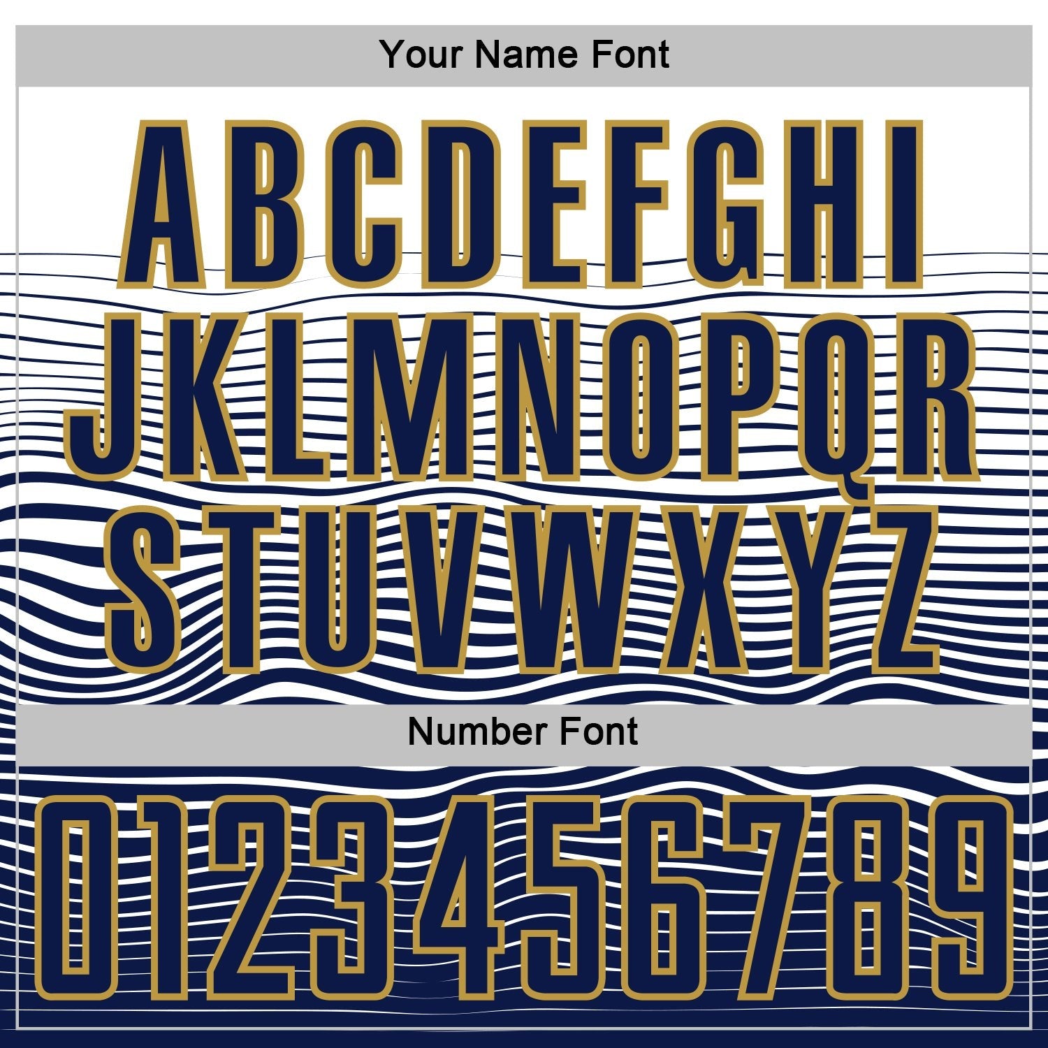 Custom White Navy-Old Gold Gradient Wave Line Sports Sublimation Soccer Uniform Jersey photo 5