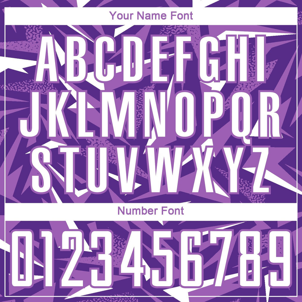 Custom Purple White-Medium Purple Cyber Mecha E-sport Geometric Shards Spike Sublimation Soccer Uniform Jersey photo 5