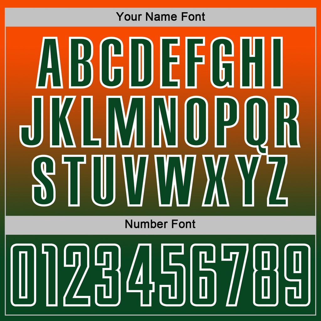 Custom Orange Green-White Fade Fashion Sublimation Soccer Uniform Jersey photo 5