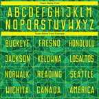 Custom Green Light Yellow Brasil Geometric Fragment Sublimation Soccer Uniform Jersey photo 4
