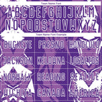 Custom Purple-White Geometric Shard Grunge Splash Sublimation Soccer Uniform Jersey photo 4