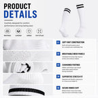 Classic Sports Athletic Breathable Unisex High-Top Soccer Socks photo 3