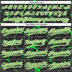 Custom Black Neon Green-Kelly Green 3D Pattern Two-Button Unisex Softball Jersey photo 4