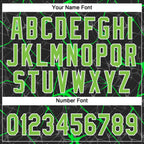 Custom Black Neon Green-Kelly Green 3D Pattern Two-Button Unisex Softball Jersey photo 5