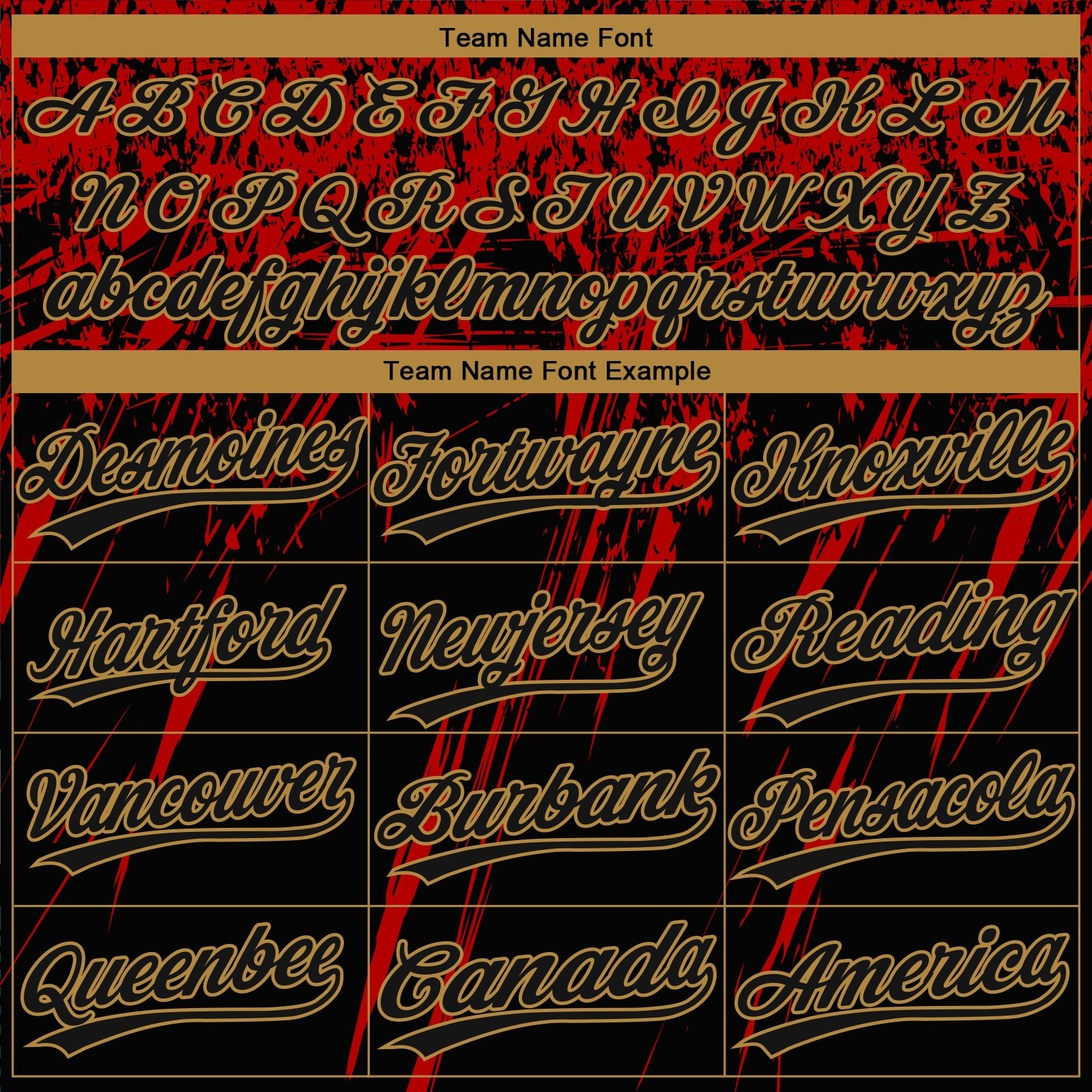 Custom Black Black Red-Old Gold 3D Pattern Two-Button Unisex Softball Jersey photo 4