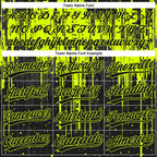 Custom Black Black-Neon Green 3D Pattern Two-Button Unisex Softball Jersey photo 4