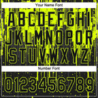 Custom Black Black-Neon Green 3D Pattern Two-Button Unisex Softball Jersey photo 5