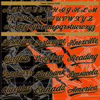 Custom Graffiti Pattern Black-Old Gold 3D Two-Button Unisex Softball Jersey photo 4