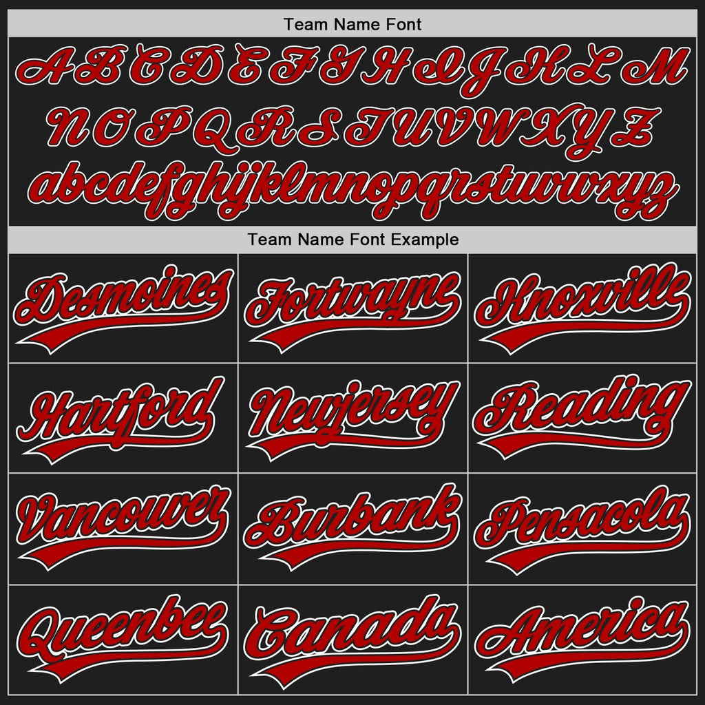Custom Black Red-White Two-Button Unisex Softball Jersey photo 4