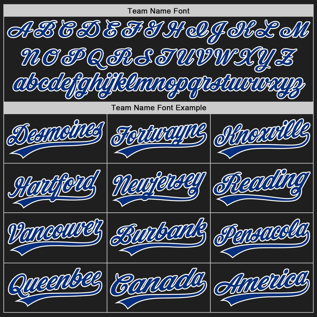 Custom Black Royal-White Two-Button Unisex Softball Jersey photo 4