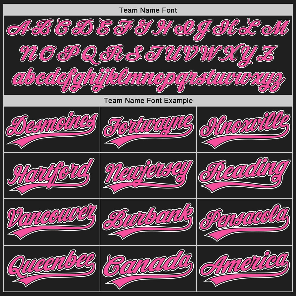 Custom Black Pink-White Two-Button Unisex Softball Jersey photo 4