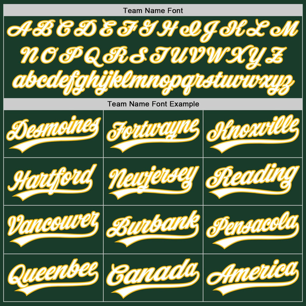 Custom Green White-Gold Two-Button Unisex Softball Jersey photo 3