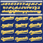 Custom Royal Gold-White Two-Button Unisex Softball Jersey photo 4