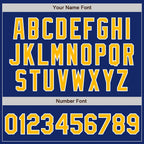 Custom Royal Gold-White Two-Button Unisex Softball Jersey photo 5