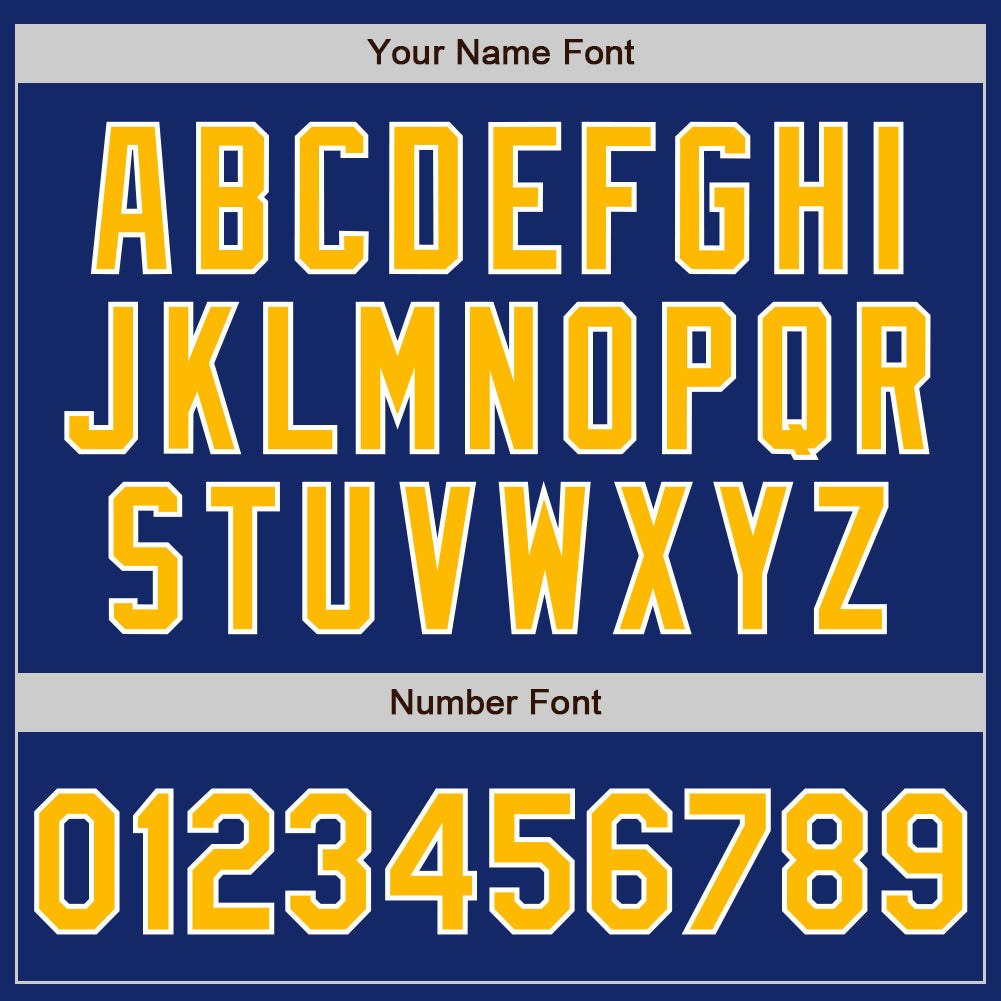 Custom Royal Gold-White Two-Button Unisex Softball Jersey photo 5
