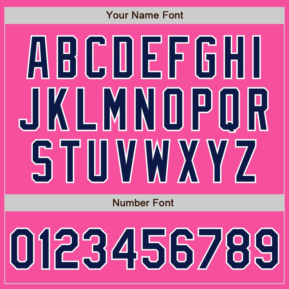 Custom Pink Navy-White Two-Button Unisex Softball Jersey photo 4
