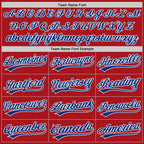 Custom Red Royal-White Two-Button Unisex Softball Jersey photo 4