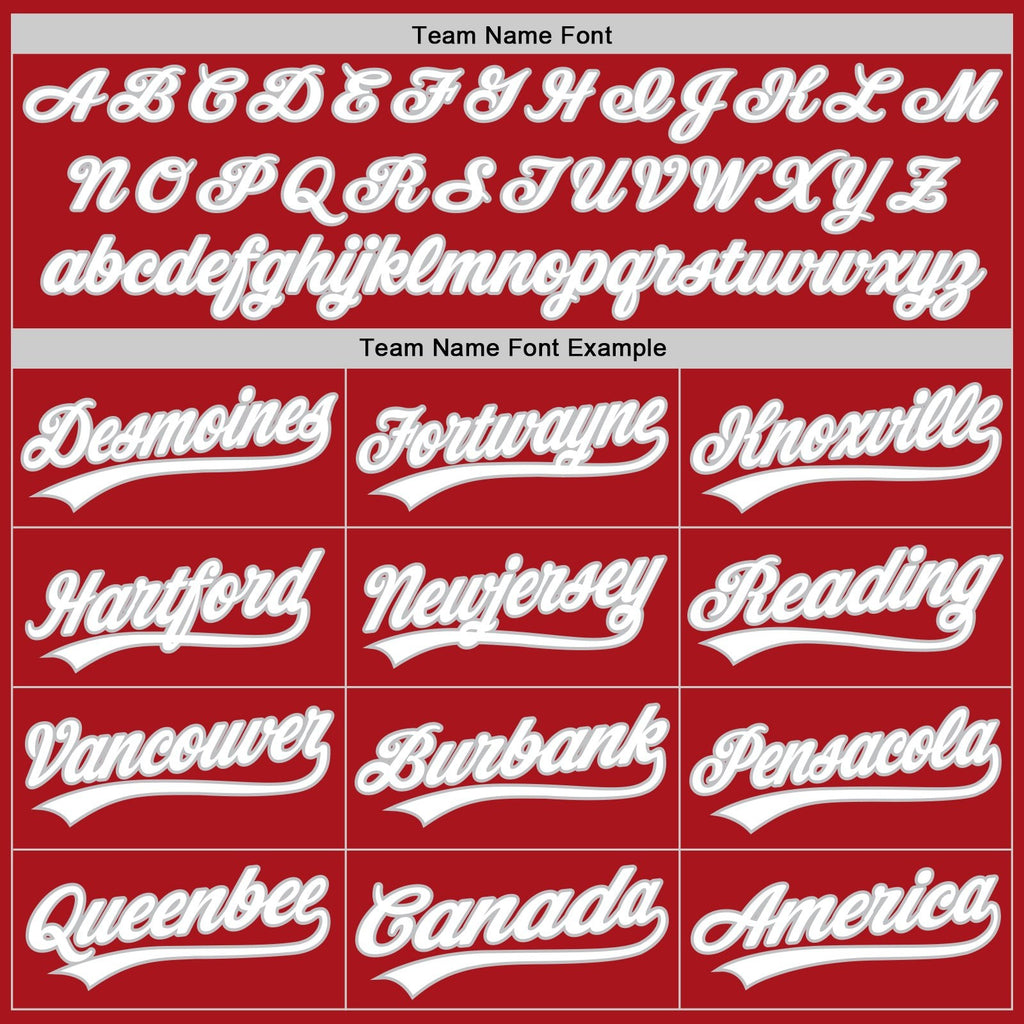 Custom Red White-Gray Two-Button Unisex Softball Jersey photo 4