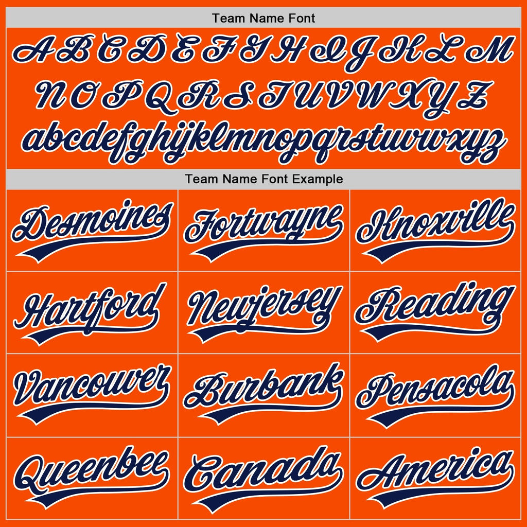 Custom Orange Navy-White Two-Button Unisex Softball Jersey photo 5