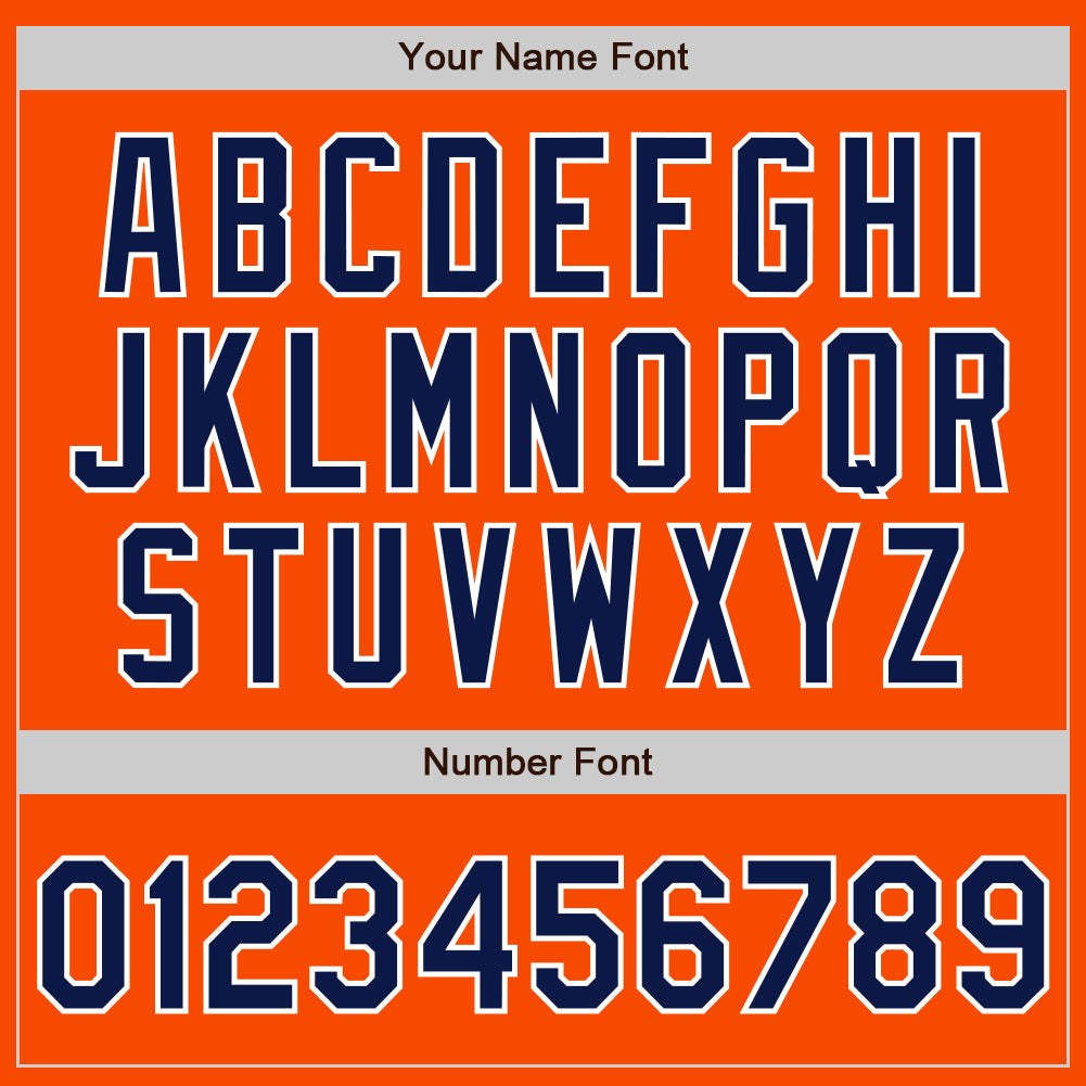 Custom Orange Navy-White Two-Button Unisex Softball Jersey photo 6