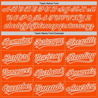 Custom Orange Orange-Gray Two-Button Unisex Softball Jersey photo 4