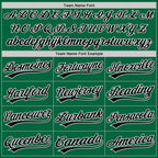 Custom Kelly Green Black-White Two-Button Unisex Softball Jersey photo 4