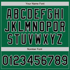 Custom Kelly Green Black-White Two-Button Unisex Softball Jersey photo 5