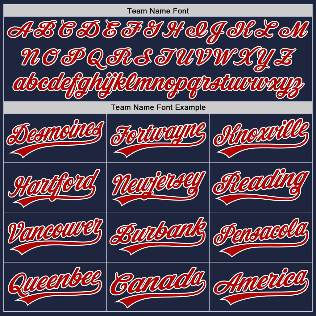Custom Navy Red-White Two-Button Unisex Softball Jersey photo 5