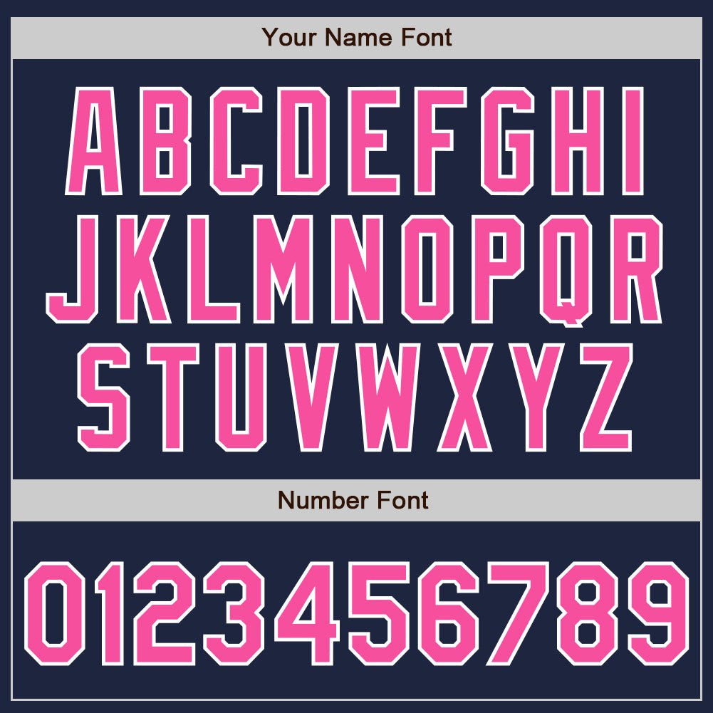 Custom Navy Pink-White Two-Button Unisex Softball Jersey photo 5